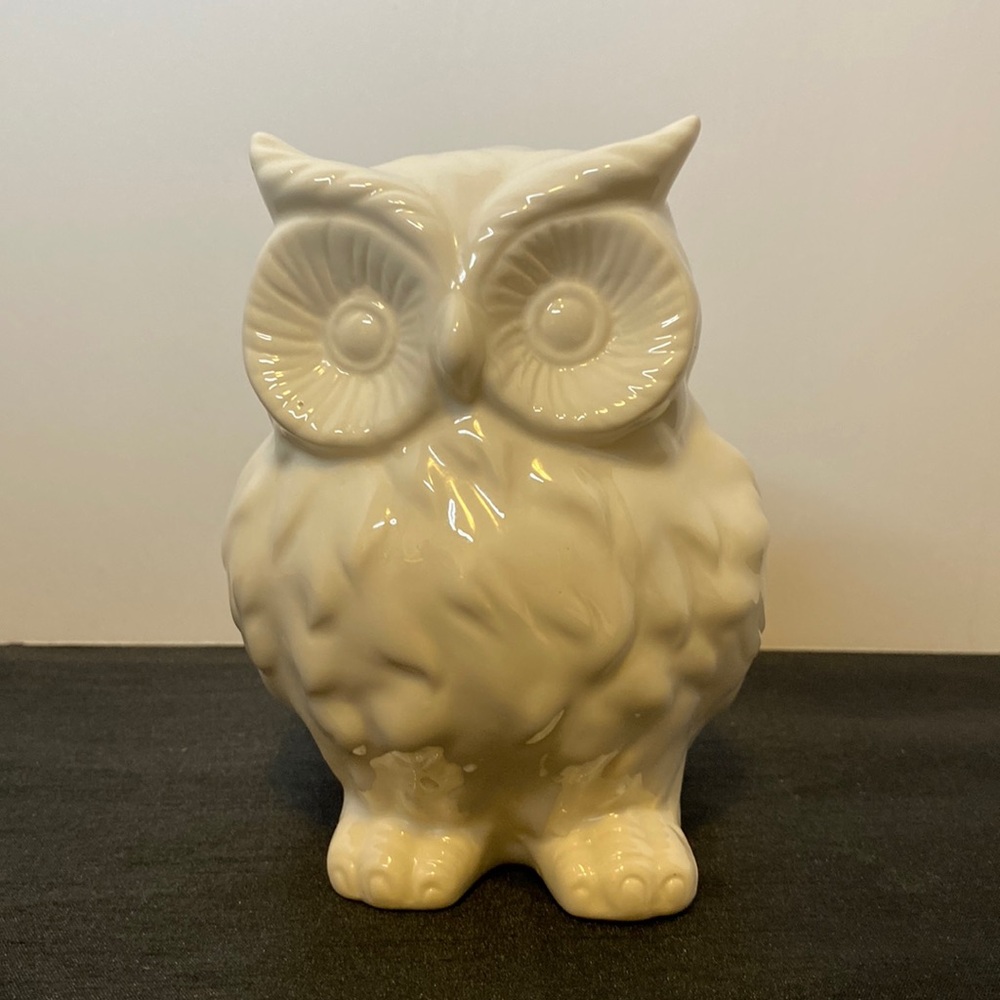 White Ceramic Owl